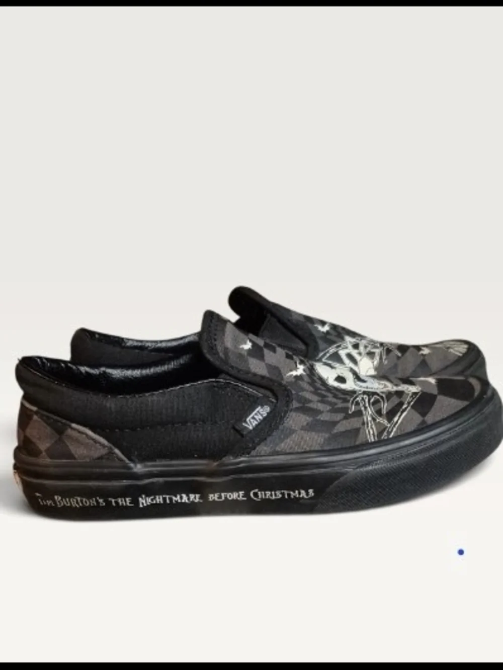 Vans Kids Black & Gray Jack Skellington Slip-On Sneakers